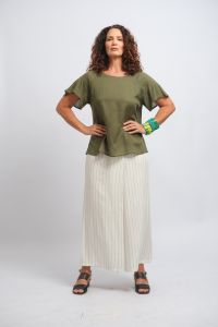 Blusa Ana Luiza Manga Curta - Musgo