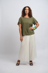 Blusa Ana Luiza Manga Curta - Musgo
