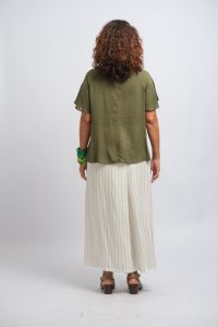 Blusa Ana Luiza Manga Curta - Musgo