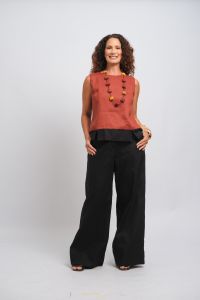 Blusa Marion - Telha / Preto