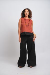 Blusa Marion - Telha / Preto