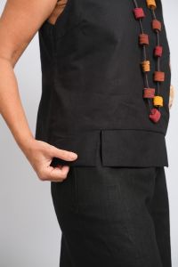 Blusa Marion - Telha / Preto