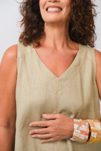 Vestido Francisca - Areia
