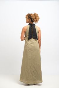 Vestido Dalva Dupla Face - Preto e Verde Pistache