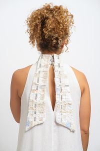 Vestido Dalva Dupla Face - Branco e Areia
