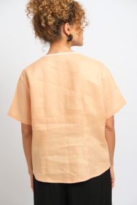 Blusa Margarida Manga Curta - Salmão