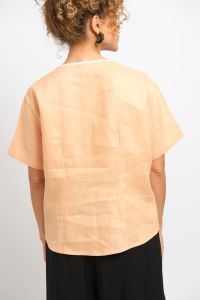 Blusa Margarida Manga Curta - Salmão