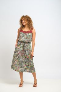 Vestido Adelaide - Estampa Bilhetes