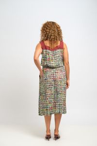 Vestido Adelaide - Estampa Bilhetes