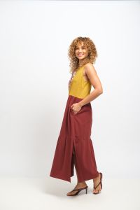 Vestido Edna - Estampa Bilhete Upcycling