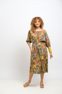 Vestido Matilde - Estampa Bilhetes