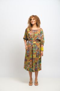 Vestido Matilde - Estampa Bilhetes