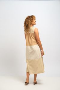 Vestido Luma Midi - Tons de Areia