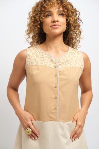 Vestido Luma Midi - Tons de Areia