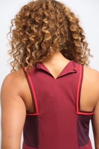 Vestido Joana Midi - Vinho e Roxo