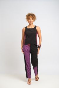Calça Marieta - Preto, Roxo e Vinho