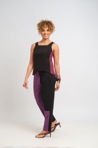 Calça Marieta - Preto, Roxo e Vinho