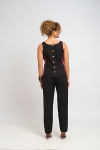 Calça Marieta - Preto, Roxo e Vinho