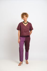 Calça Marieta - Vinho e Roxo