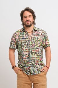 Camisa Marcos - Estampa Bilhete Branco