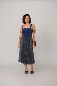 Vestido Mera Midi - Azul