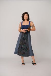 Vestido Mera Midi - Azul