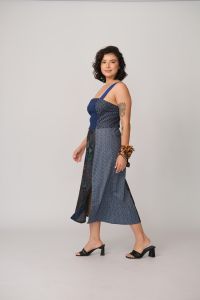 Vestido Mera Midi - Azul