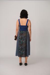 Vestido Mera Midi - Azul