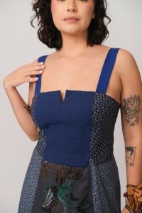 Vestido Mera Midi - Azul