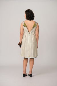 Vestido Dedé Dupla Face - Verde Oliva / Listra Off