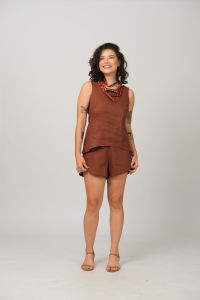 Short Isa Curto - Marrom