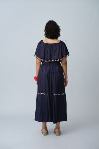 Blusa Amélia - Marinho com Bolinhas