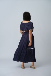 Blusa Amélia - Marinho com Bolinhas