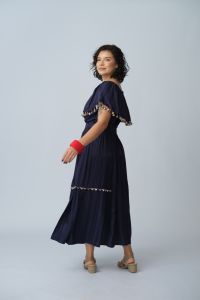 Blusa Amélia - Marinho com Bolinhas
