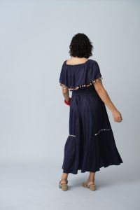 Blusa Amélia - Marinho com Bolinhas