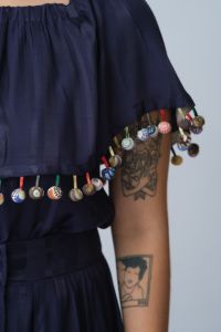 Blusa Amélia - Marinho com Bolinhas