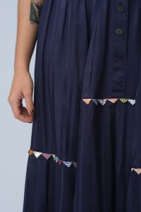 Blusa Amélia - Marinho com Bolinhas