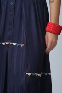 Blusa Amélia - Marinho com Bolinhas