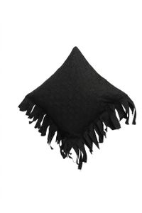 Almofada com Franja - Preto