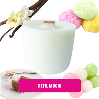 Foto do produto Refil de Vela Premium Mochi  Cera 100% Vegetal Ecológico 180g Pavio de Madeira