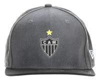 Foto do produto Boné Atlético Mineiro Aba Reta New Era  Cinza/preto Original