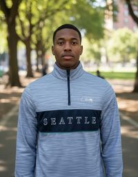Foto do produto Jaqueta New Era Track Nfl Seatle Masculina Cinza
