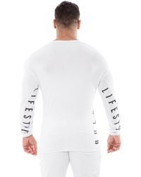 CAMISETA MANGA LONGA PLATINUM WHITE LIFESTYLE