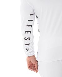 CAMISETA MANGA LONGA PLATINUM WHITE LIFESTYLE