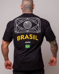 CAMISETA DO BRASIL FLAG PRETA