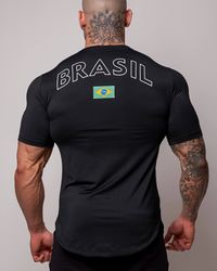CAMISA DO BRASIL WORLD PRETA