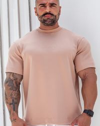 CAMISETA OVERSIZED ESSENTIAL BEGE