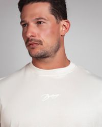 CAMISETA SIGN OVERSIZED BEGE