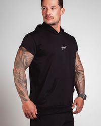 CAMISETA COM CAPUZ CUT SIGN PRETA