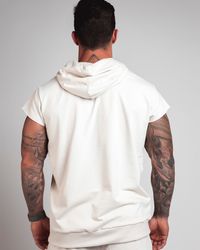 CAMISETA COM CAPUZ CUT SIGN BEGE
